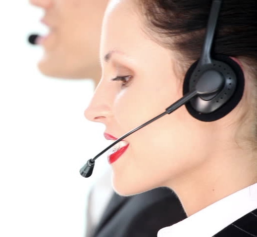 Call Center Rep On Headset